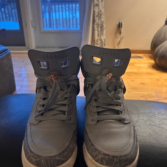 Jordan Gray and Brown Women's Sneakers - Picture 2 of 3